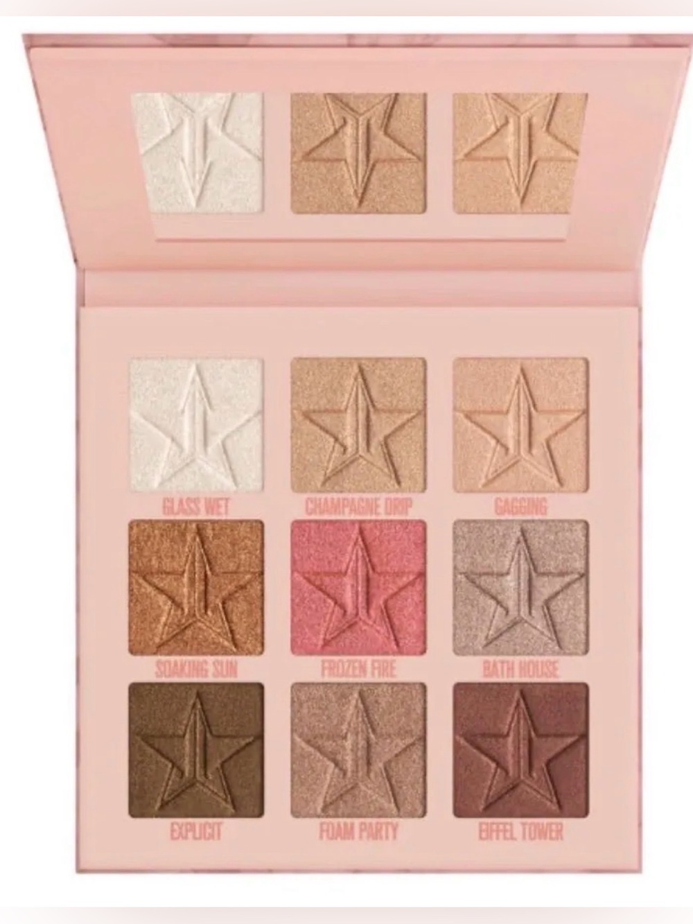 Jeffree Star 9-Shadow Shimmer Palette — Rose Gold, Champagne & Pink Tones - Picture 3 of 4